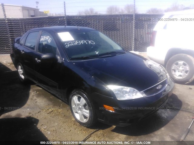 1FAHP34N77W107131 - 2007 FORD FOCUS ZX4/S/SE/SES 黑色 照片 1