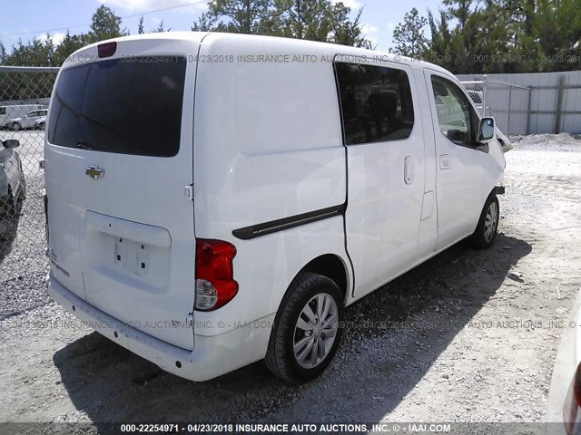 3N63M0ZN7FK724055 - 2015 CHEVROLET CITY EXPRESS LT WHITE photo 4