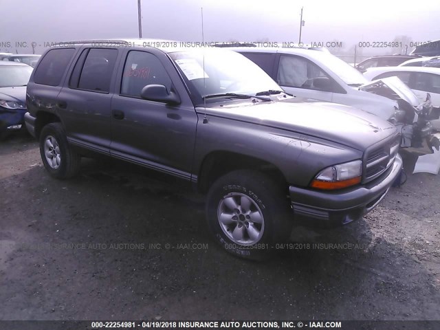 1D4HS38N03F557168 - 2003 DODGE DURANGO SPORT GRAY photo 1