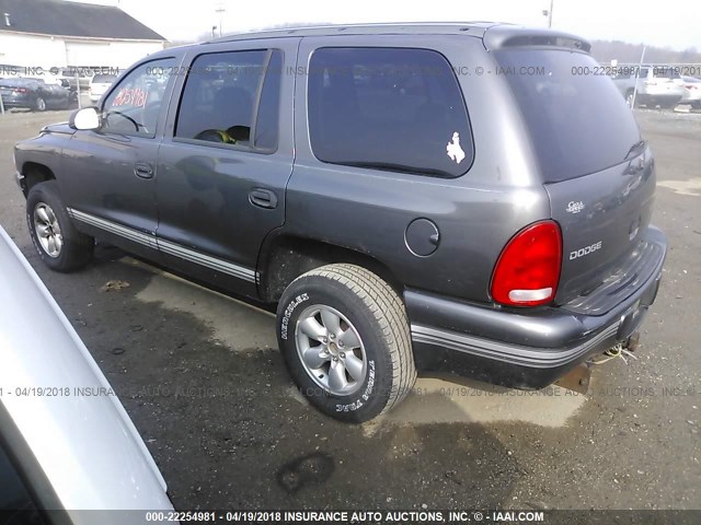 1D4HS38N03F557168 - 2003 DODGE DURANGO SPORT GRAY photo 3