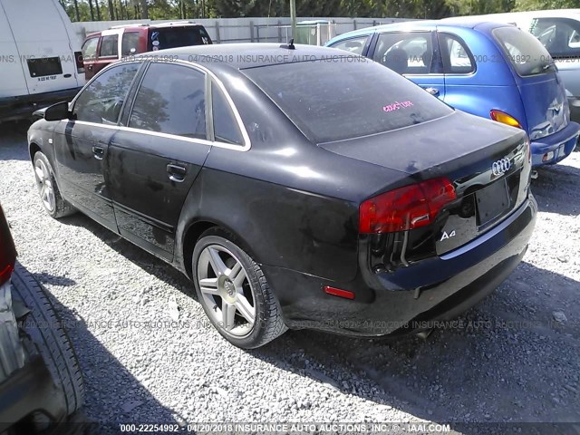 WAUAF78E77A131732 - 2007 AUDI A4 2/TURBO BLACK photo 3