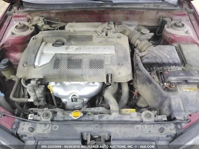 KMHDN46D95U946615 - 2005 HYUNDAI ELANTRA GLS/GT RED photo 10