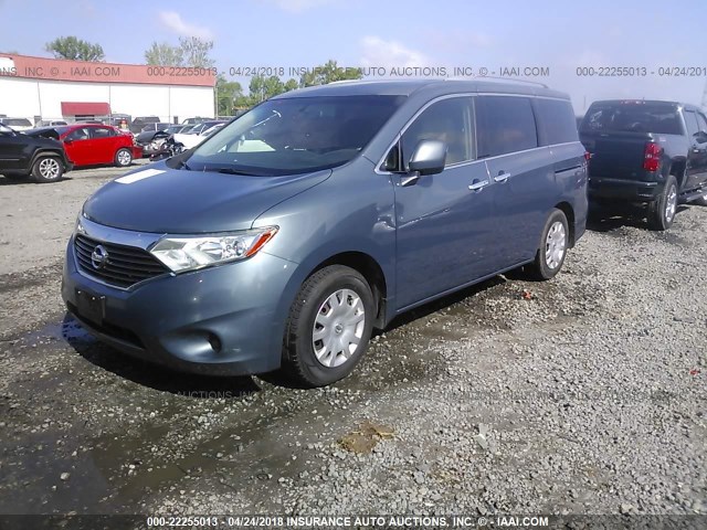 JN8AE2KP0B9000823 - 2011 NISSAN QUEST S/SV/SL/LE Light Blue photo 2