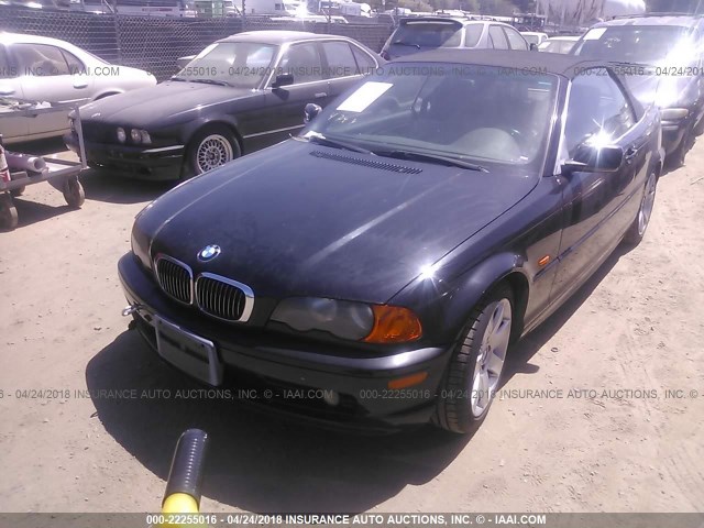 WBABS33401JY54465 - 2001 BMW 325 CI BLACK photo 2