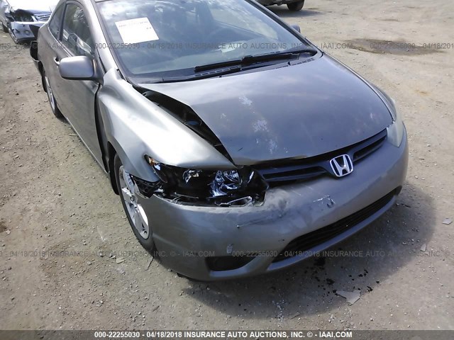 2HGFG12897H508831 - 2007 HONDA CIVIC EX GRAY photo 6