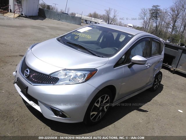 3N1CE2CP6FL443660 - 2015 NISSAN VERSA NOTE S/S PLUS/SV/SL/SR SILVER photo 2