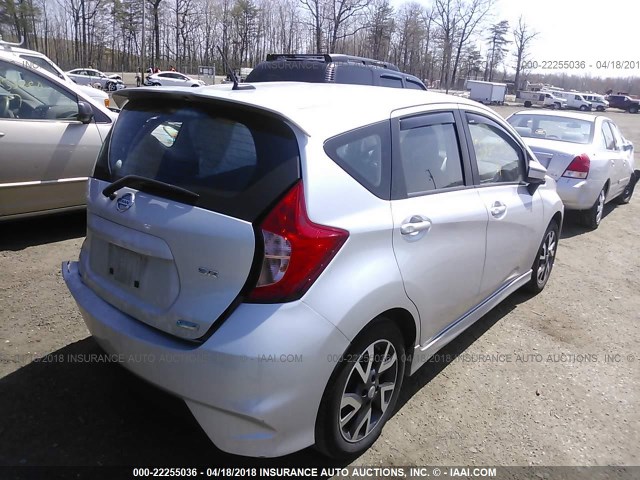 3N1CE2CP6FL443660 - 2015 NISSAN VERSA NOTE S/S PLUS/SV/SL/SR SILVER photo 4