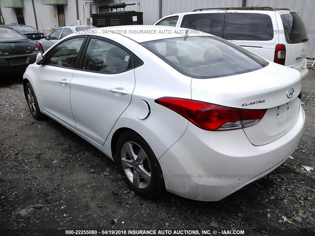 5NPDH4AE0BH005717 - 2011 HYUNDAI ELANTRA GLS/LIMITED WHITE photo 3