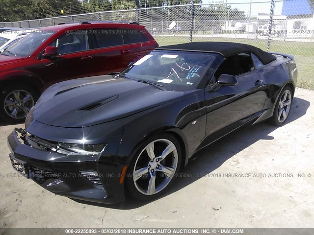 1G1FF3D79J0103462 - 2018 CHEVROLET CAMARO SS BLACK photo 2