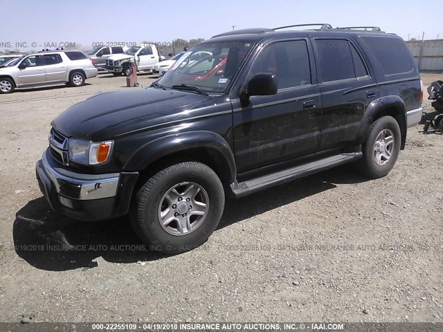 JT3GN86R420251938 - 2002 TOYOTA 4RUNNER SR5 BLACK photo 2