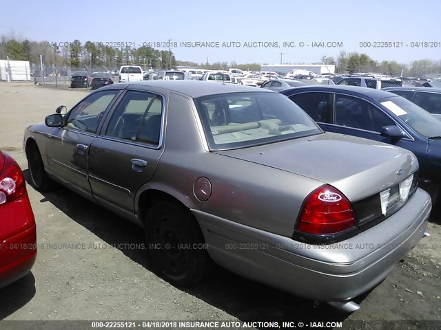 2FAFP71W23X141049 - 2003 FORD CROWN VICTORIA POLICE INTERCEPTOR Champagne photo 3