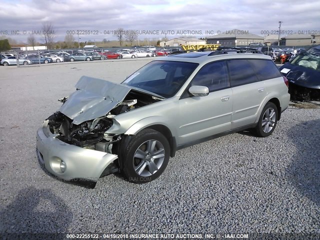 4S4BP86C254315267 - 2005 SUBARU LEGACY OUTBACK H6 R LL BEAN GREEN photo 2