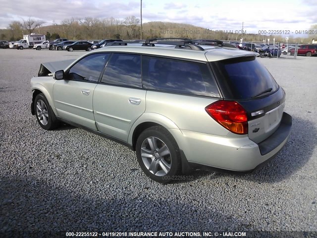 4S4BP86C254315267 - 2005 SUBARU LEGACY OUTBACK H6 R LL BEAN GREEN photo 3