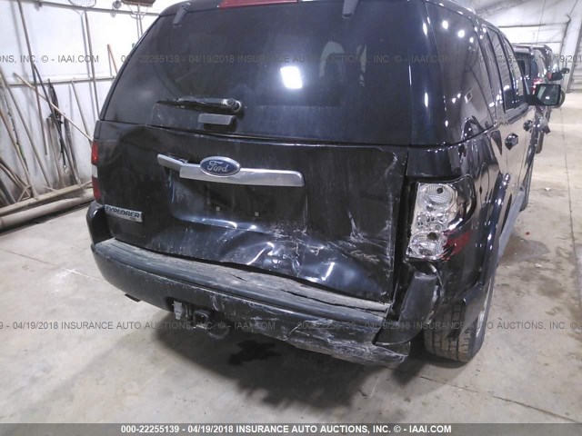 1FMEU73E78UA19073 - 2008 FORD EXPLORER XLT BLACK photo 6