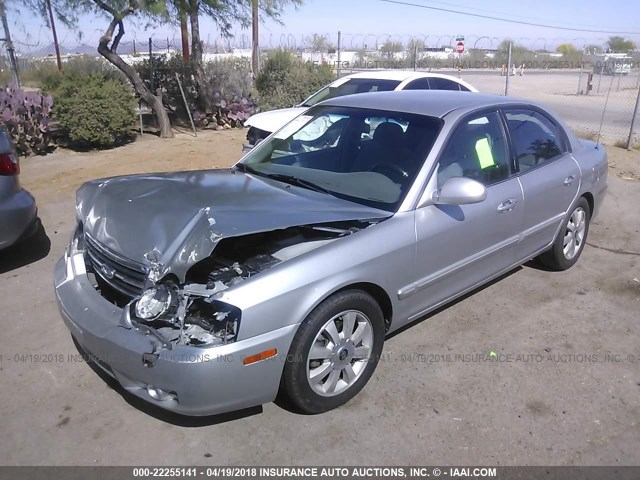 KNAGD128955416437 - 2005 KIA OPTIMA LX/EX SILVER photo 2