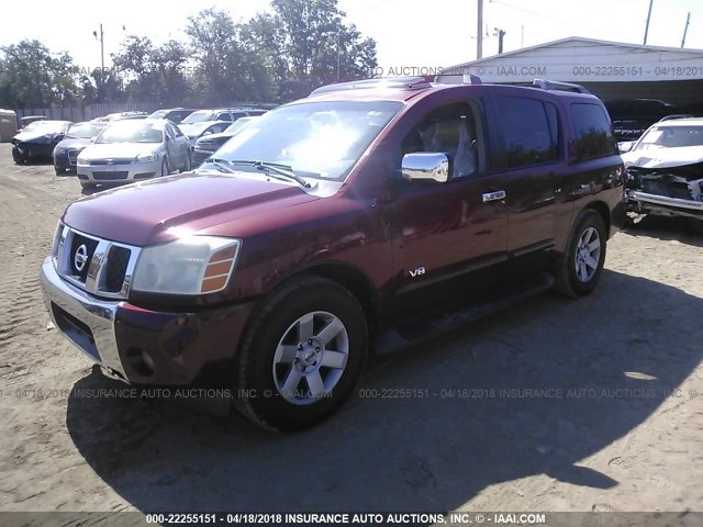 5N1BA08AX7N701463 - 2007 NISSAN ARMADA SE/LE RED photo 2