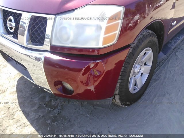 5N1BA08AX7N701463 - 2007 NISSAN ARMADA SE/LE RED photo 6