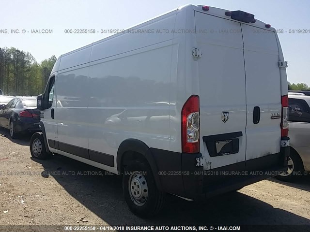 3C6TRVDGXHE511149 - 2017 RAM PROMASTER 2500 2500 HIGH WHITE photo 3