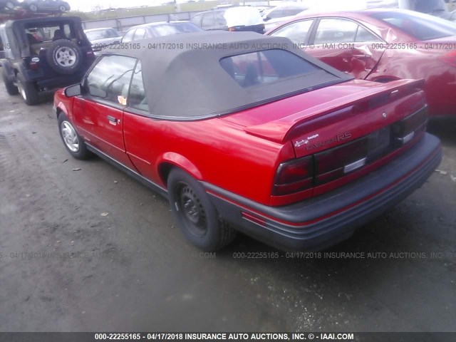 1G1JC34T8R7299767 - 1994 CHEVROLET CAVALIER RS RED photo 3