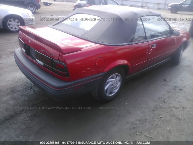 1G1JC34T8R7299767 - 1994 CHEVROLET CAVALIER RS RED photo 4