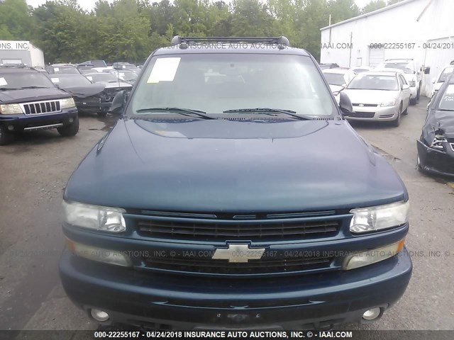 1GNEK13T35R182041 - 2005 CHEVROLET TAHOE K1500 BLUE photo 6