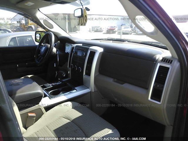 1C6RD6LT1CS174308 - 2012 DODGE RAM 1500 SLT MAROON photo 5