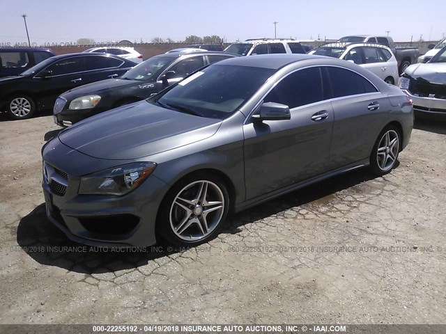 WDDSJ4GB9FN275274 - 2015 MERCEDES-BENZ CLA 250 4MATIC GRAY photo 2