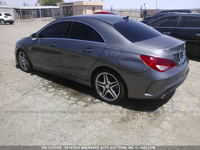 WDDSJ4GB9FN275274 - 2015 MERCEDES-BENZ CLA 250 4MATIC GRAY photo 3