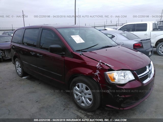 2C4RDGBG4ER328128 - 2014 DODGE GRAND CARAVAN SE RED photo 1