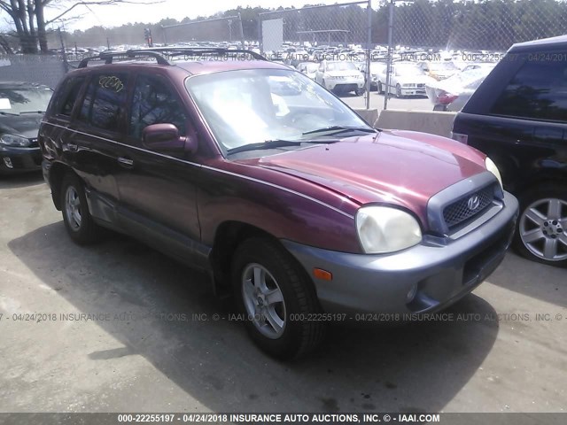 KM8SC13D23U393318 - 2003 HYUNDAI SANTA FE GLS/LX RED photo 1