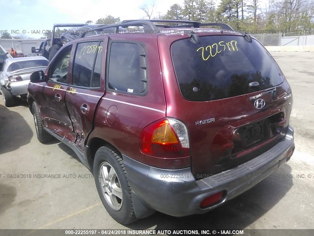 KM8SC13D23U393318 - 2003 HYUNDAI SANTA FE GLS/LX RED photo 3