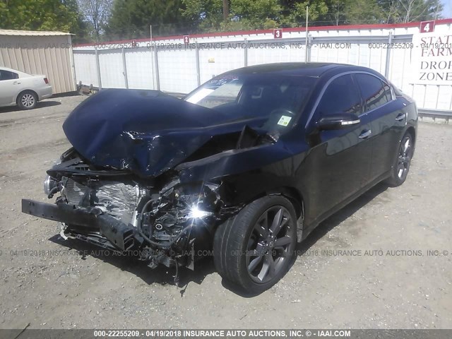 1N4AA5AP3EC433964 - 2014 NISSAN MAXIMA S/SV BLACK photo 2