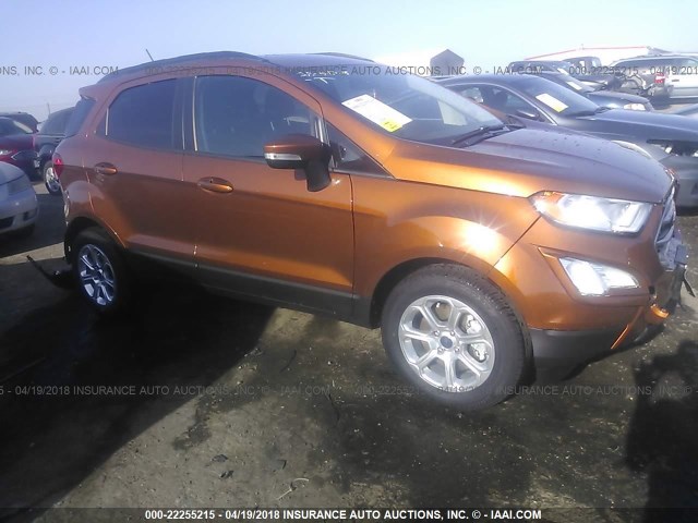 MAJ3P1TE1JC162327 - 2018 FORD ECOSPORT SE ORANGE photo 1