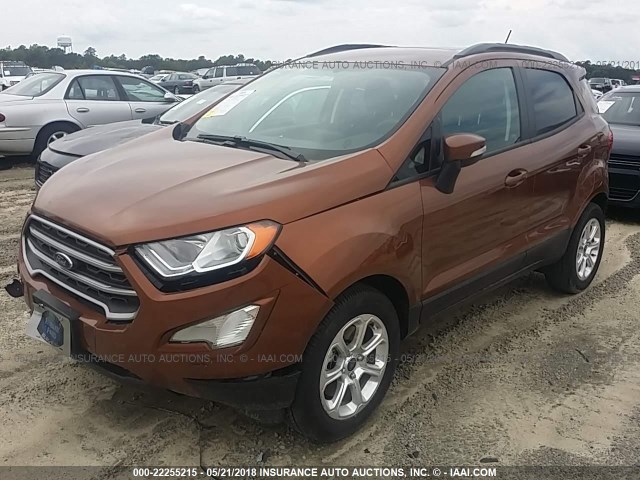 MAJ3P1TE1JC162327 - 2018 FORD ECOSPORT SE ORANGE photo 2
