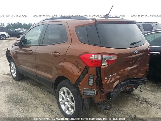 MAJ3P1TE1JC162327 - 2018 FORD ECOSPORT SE ORANGE photo 3