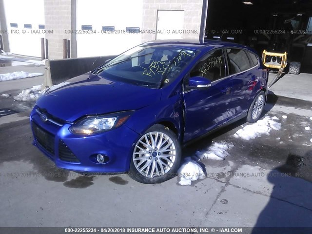 1FADP3N20EL448811 - 2014 FORD FOCUS TITANIUM BLUE photo 2