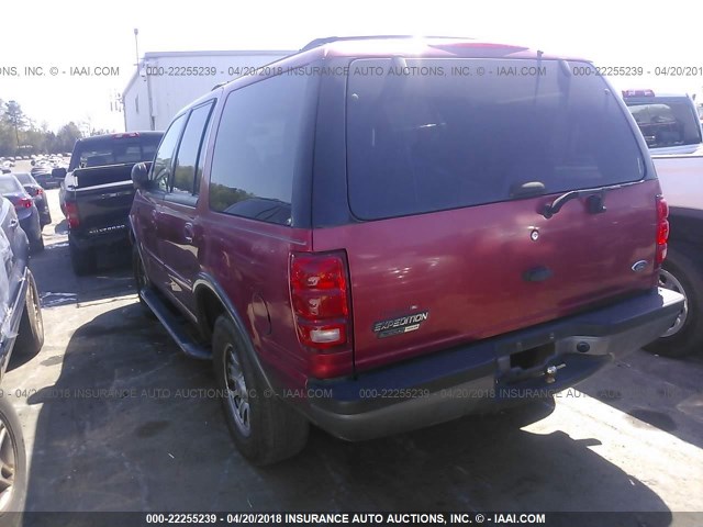 1FMRU1667YLB72545 - 2000 FORD EXPEDITION XLT RED photo 3