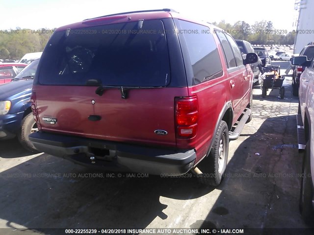 1FMRU1667YLB72545 - 2000 FORD EXPEDITION XLT RED photo 4
