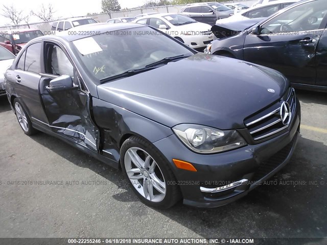 WDDGF8AB1EG165247 - 2014 MERCEDES-BENZ C 300 4MATIC GRAY photo 1