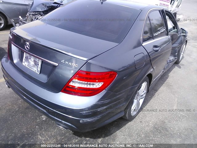 WDDGF8AB1EG165247 - 2014 MERCEDES-BENZ C 300 4MATIC GRAY photo 4