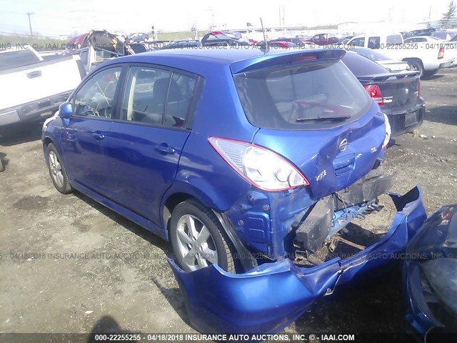 3N1BC1CPXAL391728 - 2010 NISSAN VERSA S/SL BLUE photo 3