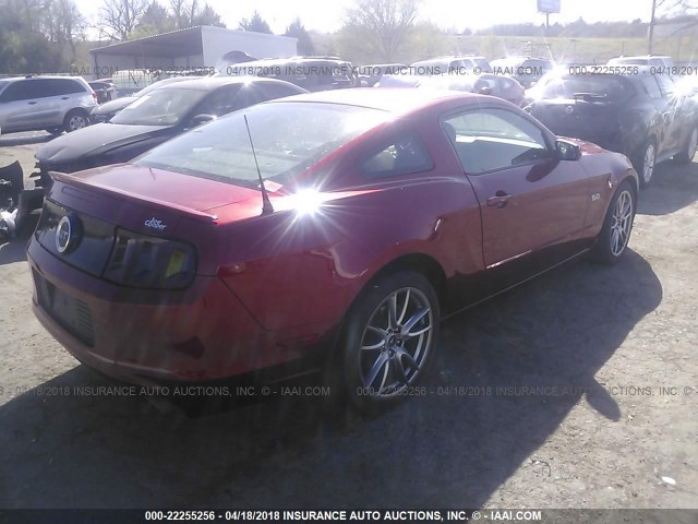1ZVBP8CF5E5274725 - 2014 FORD MUSTANG GT RED photo 4