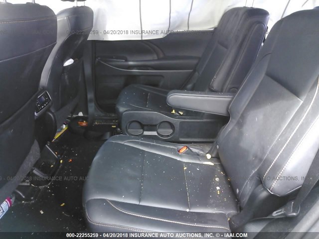 5TDJKRFH6FS210690 - 2015 TOYOTA HIGHLANDER XLE ნაცრისფერი ფოტო 8