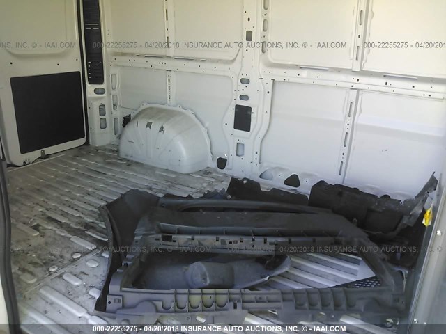 3C6TRVAG1FE519996 - 2015 RAM PROMASTER 1500 1500 STANDARD WHITE photo 8