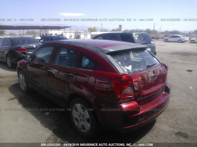 1B3HB48B17D594659 - 2007 DODGE CALIBER SXT RED photo 3