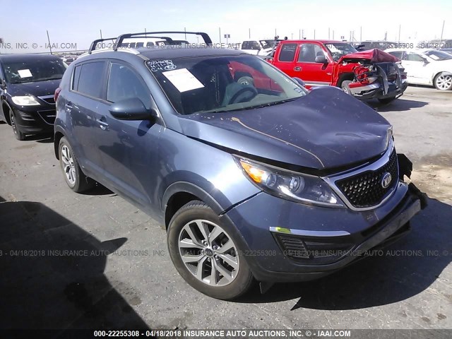 KNDPB3AC5G7847357 - 2016 KIA SPORTAGE LX BLUE photo 1