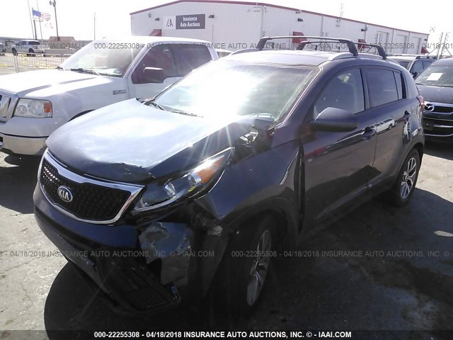 KNDPB3AC5G7847357 - 2016 KIA SPORTAGE LX BLUE photo 2