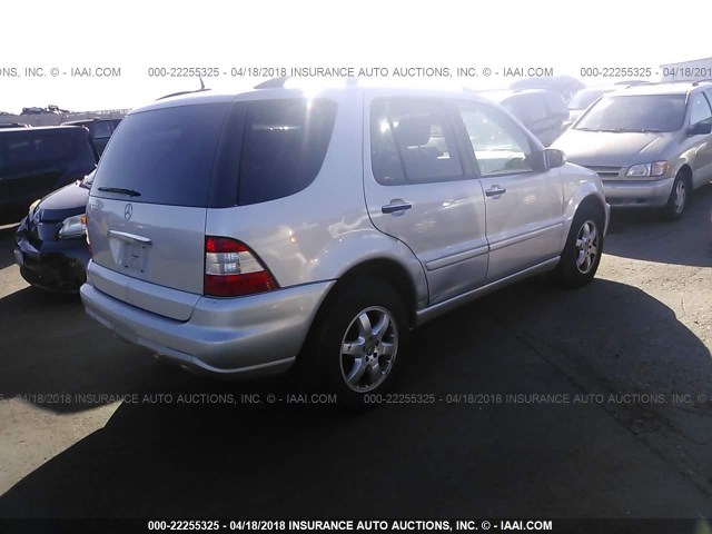 4JGAB75E84A465455 - 2004 MERCEDES-BENZ ML 500 SILVER photo 4