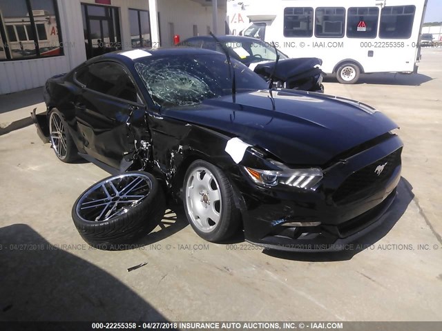 1FA6P8AM6F5432857 - 2015 FORD MUSTANG BLACK photo 1