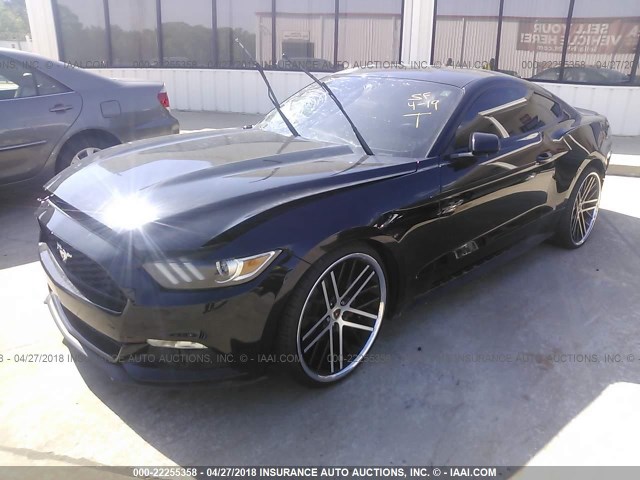 1FA6P8AM6F5432857 - 2015 FORD MUSTANG BLACK photo 2